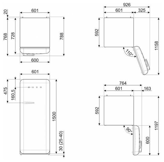 Fridge smeg FAB28RDRB3